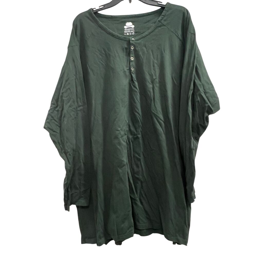 Winston Hunter Green Pima cotton Henley Jersey knit men’s big and tall sz 5X